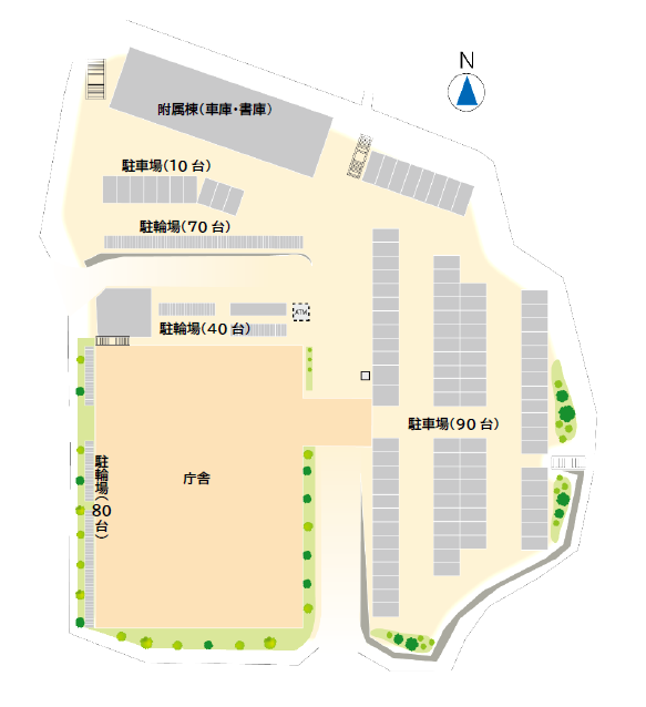 四万十市役所敷地内見取図