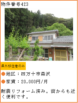 物件番号423へのリンク