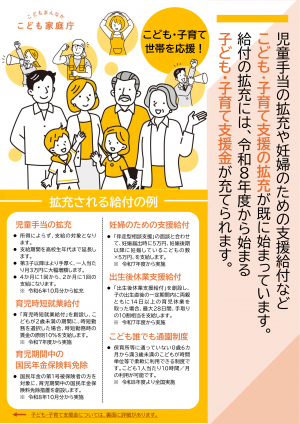 子ども・子育て支援金制度リーフレットの表面
